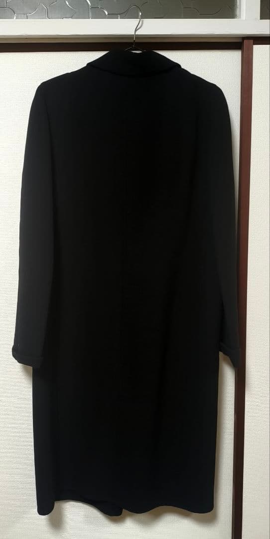 FENDI ブラック ダブルブレスト ロングコート