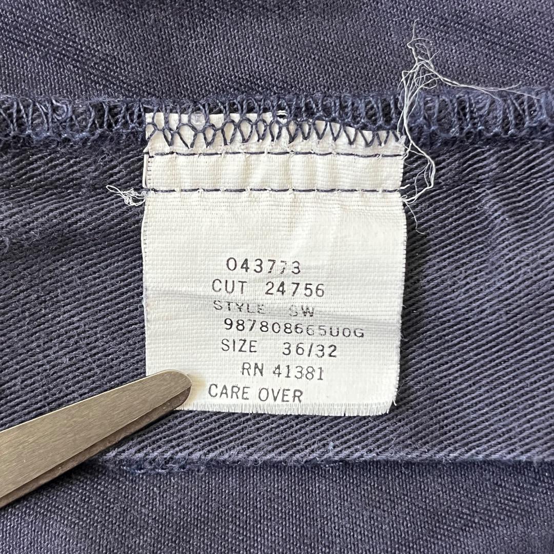 ポロバイ ラルフローレン W36 チノパン 90s USA製 紺 19004