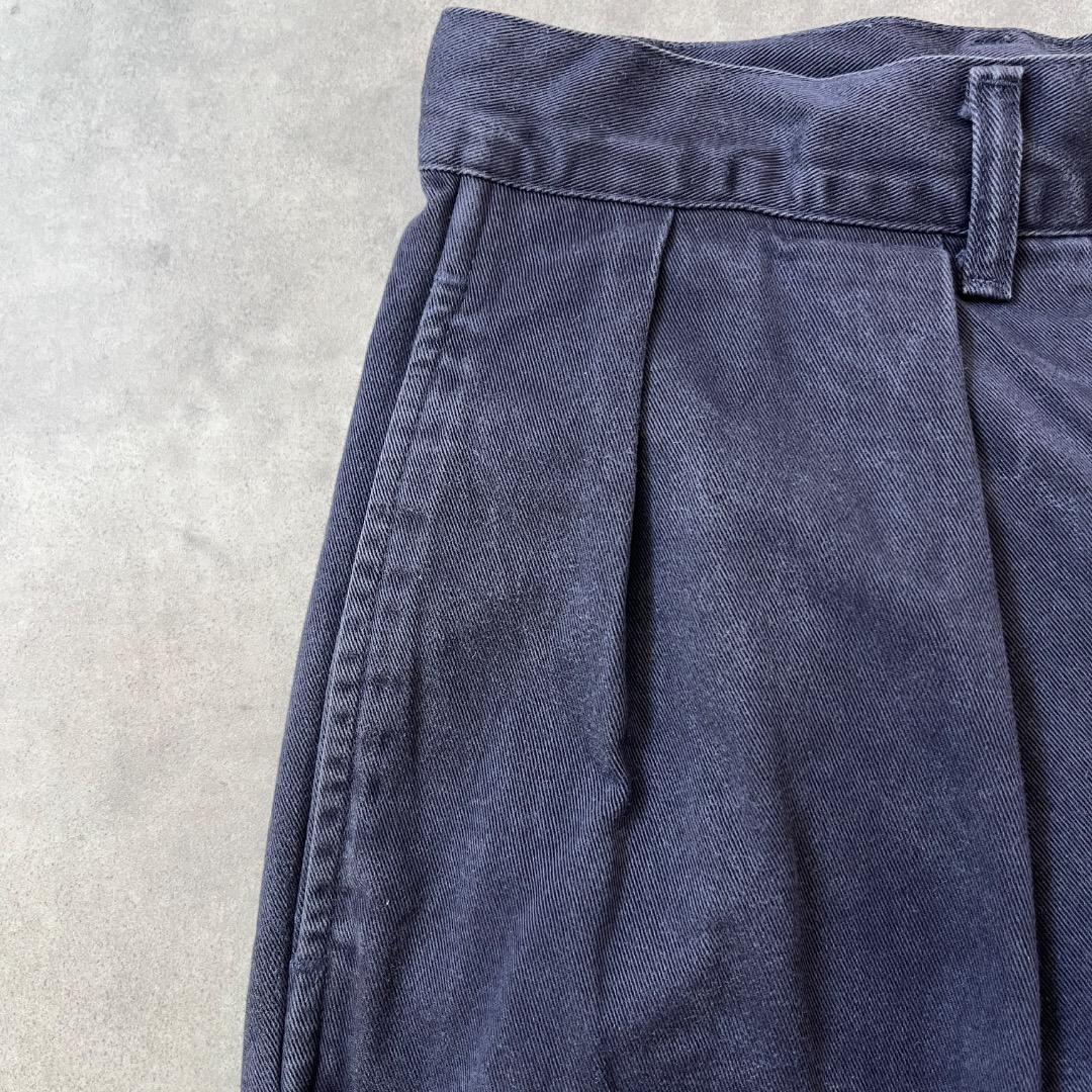 ポロバイ ラルフローレン W36 チノパン 90s USA製 紺 19004