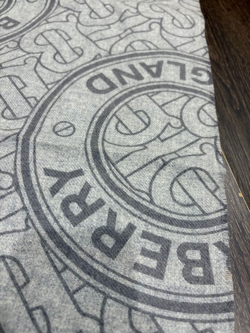 【BURBERRY 】カシミア100% リバーシブル マフラー 箱付き