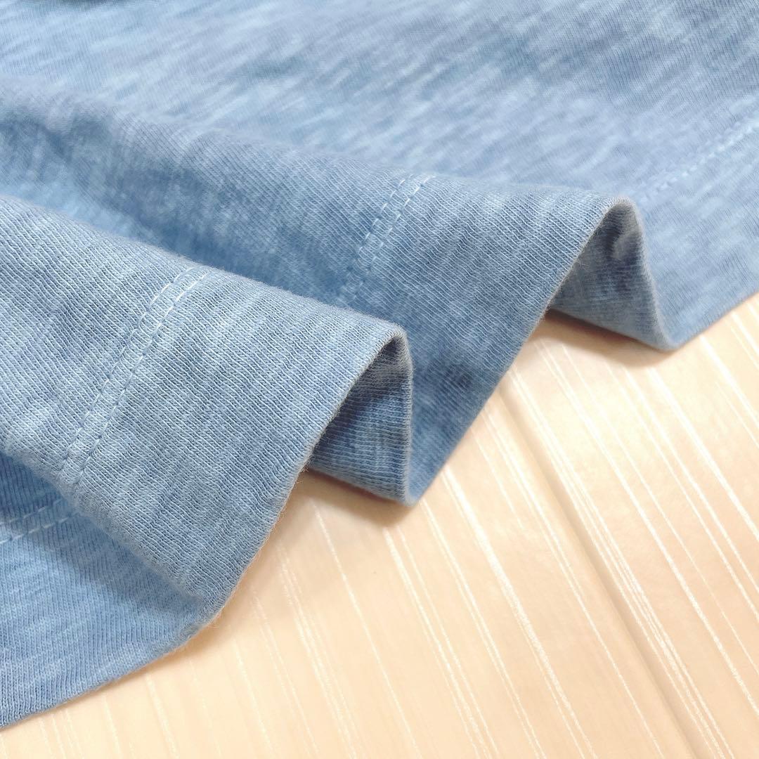 未使用タグ付き✨45R 25SS 天竺の四角ヘンリーネックTシャツ 草木染め