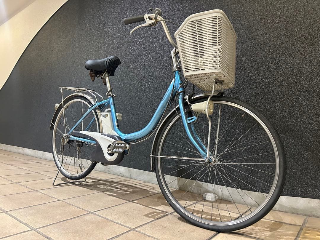 兵庫県神戸市より！Panasonic電動アシスト自転車 青色 Ni-MH