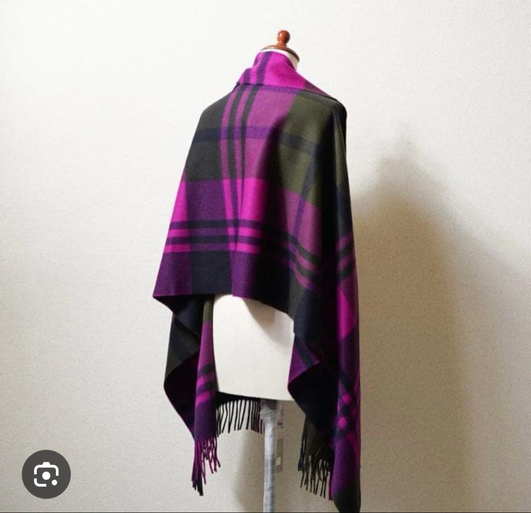 専用　Joshua Ellis カシミヤ大判ストールプライマリーブラックウォッチ