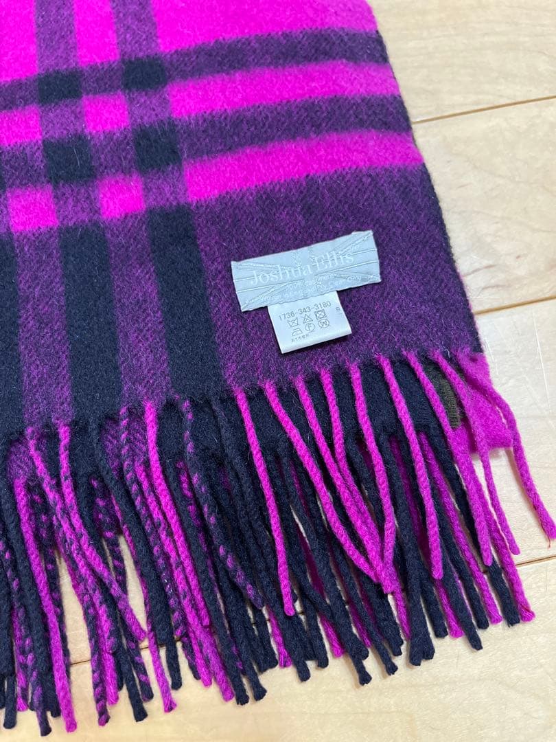 専用　Joshua Ellis カシミヤ大判ストールプライマリーブラックウォッチ