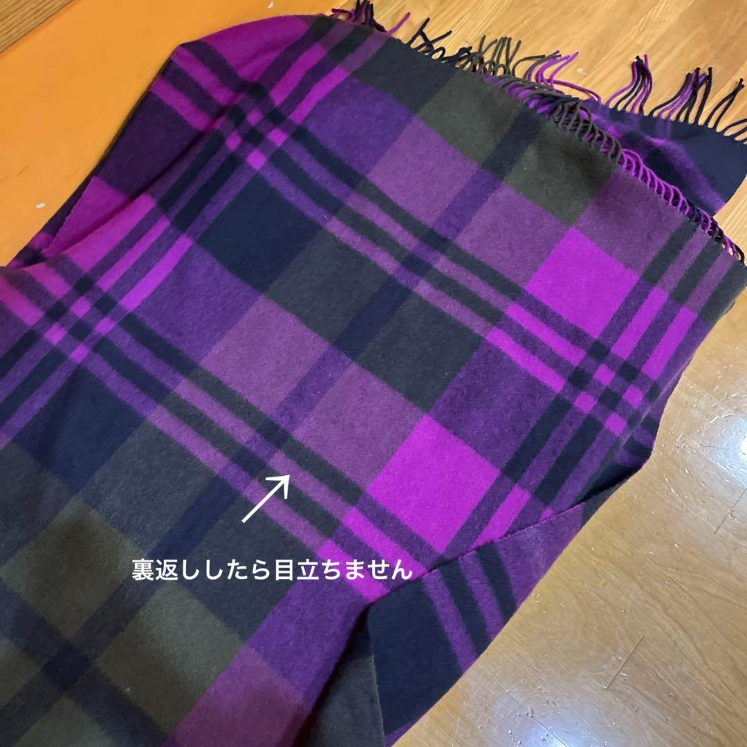 専用　Joshua Ellis カシミヤ大判ストールプライマリーブラックウォッチ