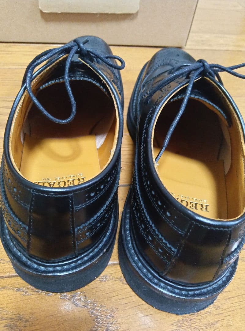 REGAL 26 3E ウィングチップ 黒 幅広 JN03 おかめ飾り リーガル