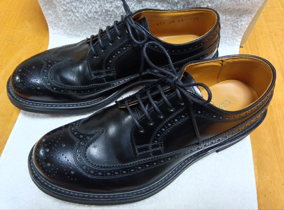 REGAL 26 3E ウィングチップ 黒 幅広 JN03 おかめ飾り リーガル