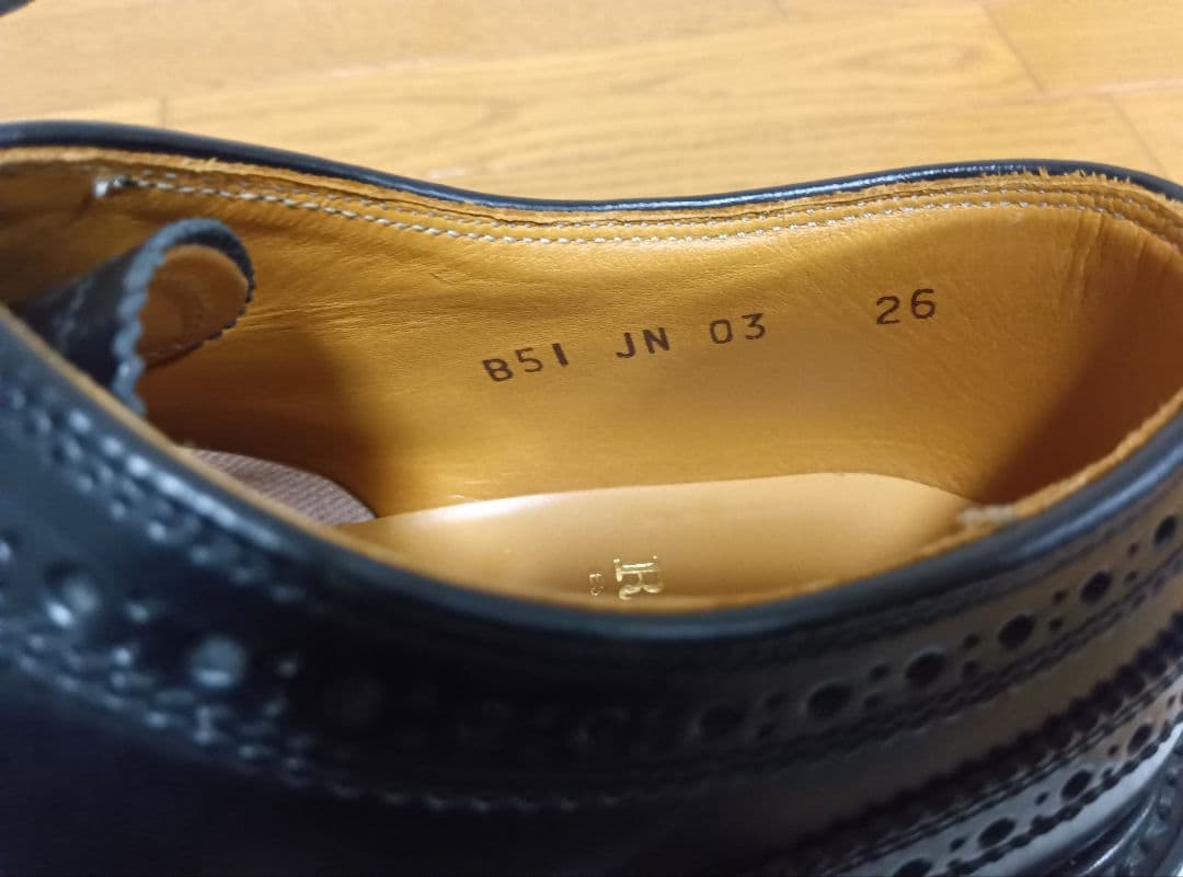 REGAL 26 3E ウィングチップ 黒 幅広 JN03 おかめ飾り リーガル