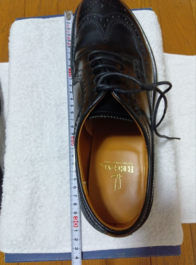 REGAL 26 3E ウィングチップ 黒 幅広 JN03 おかめ飾り リーガル