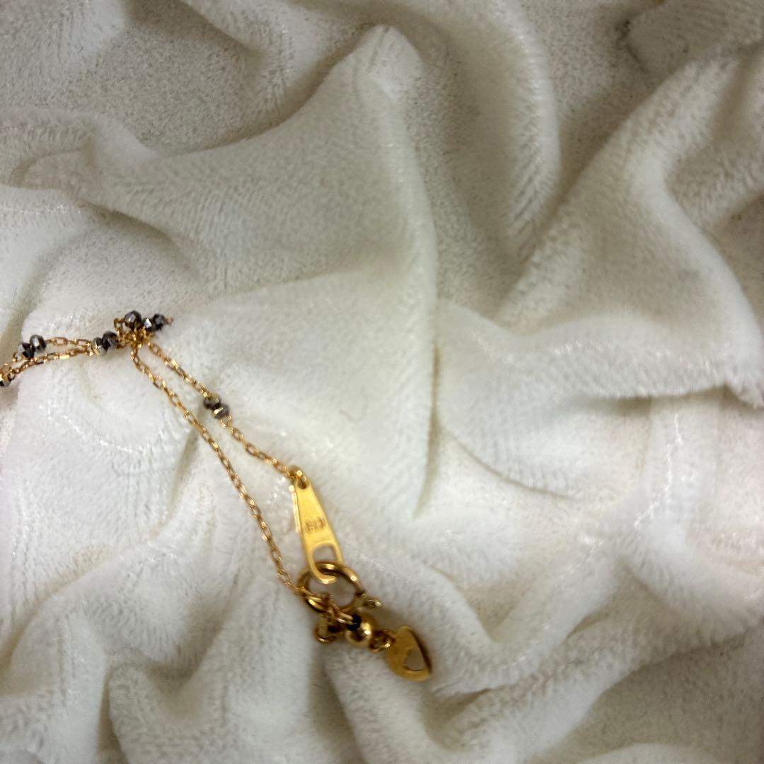 専用出品　キラキラK18YGブラックコーティング素敵なロングチェーンネックレス