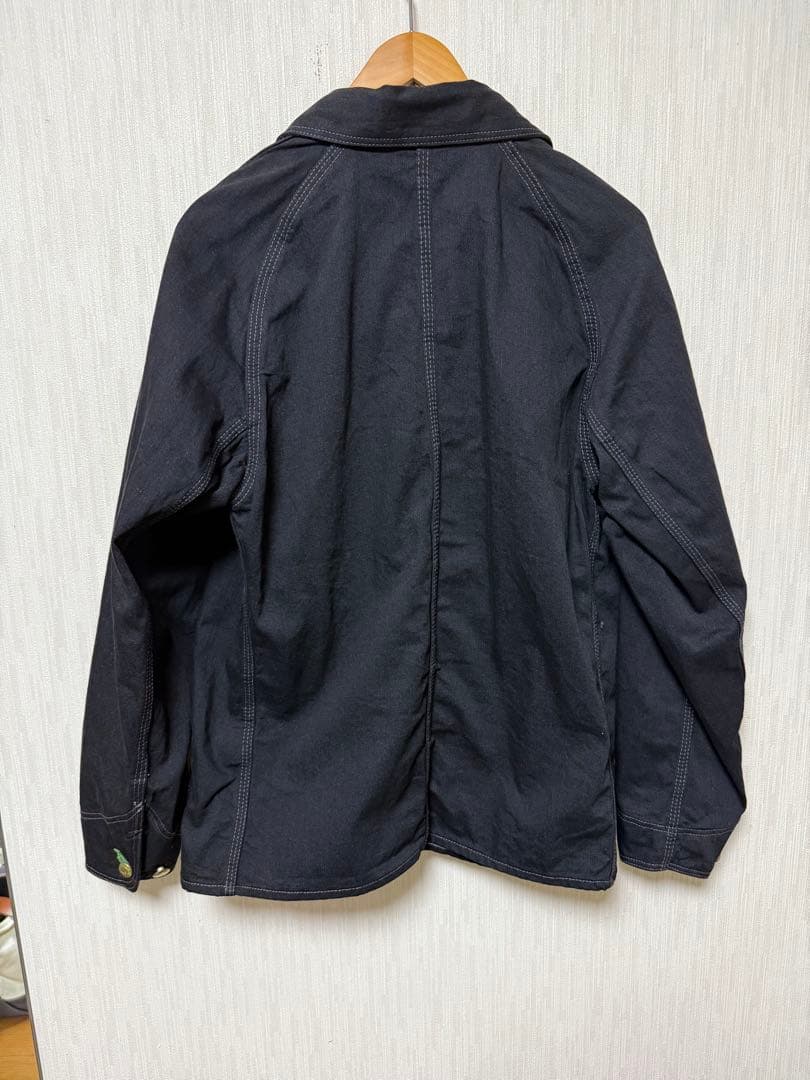 tcbジーンズ CAT HEAD ブラック カバーオール36