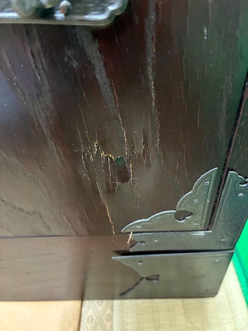 木製階段型箪笥 ダークブラウン