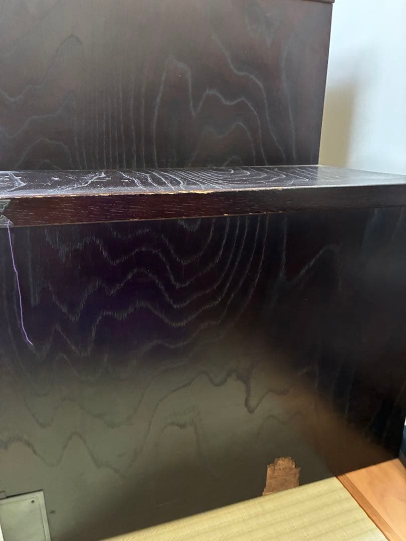 木製階段型箪笥 ダークブラウン