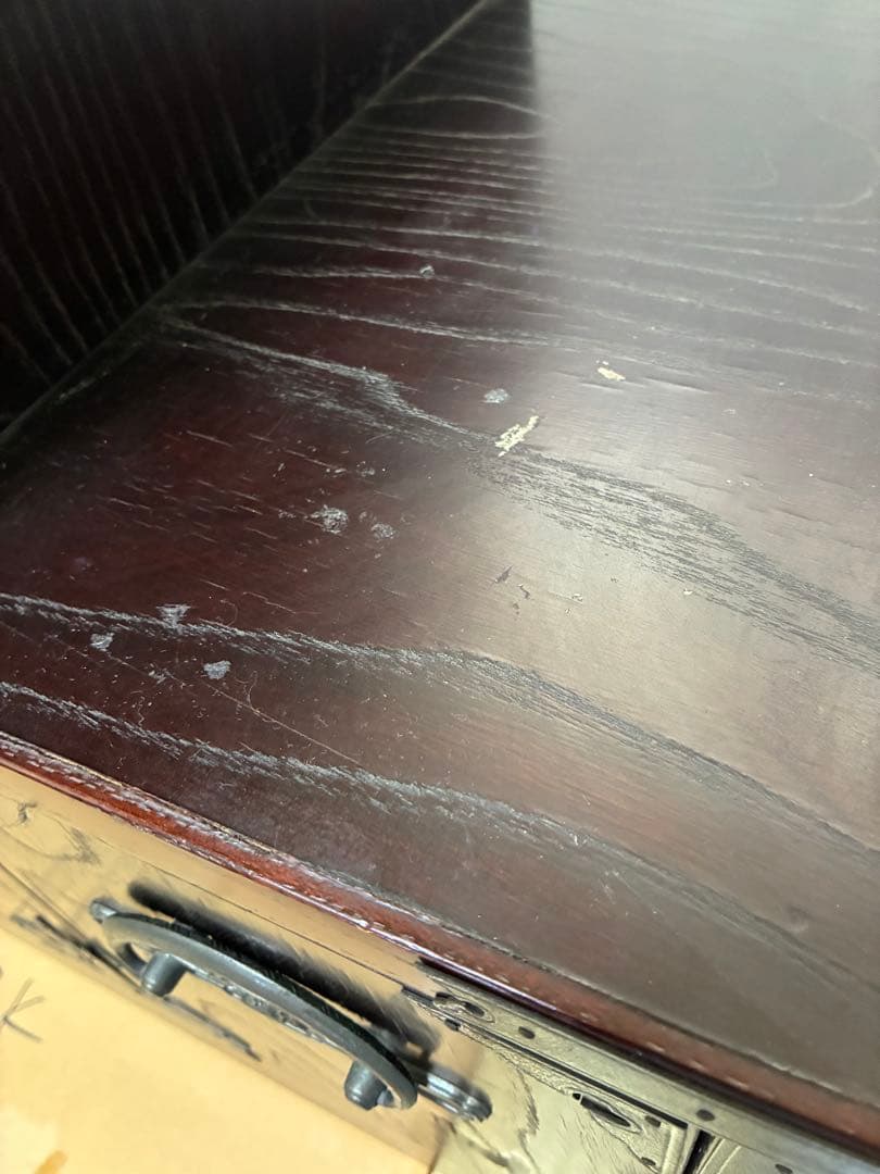 木製階段型箪笥 ダークブラウン