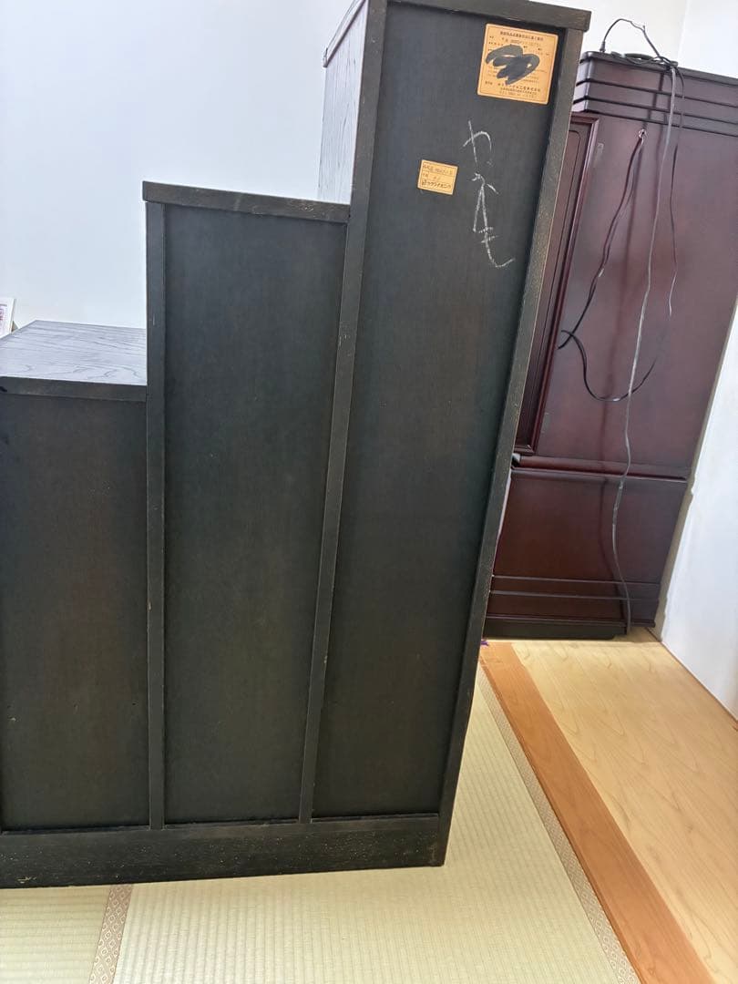 木製階段型箪笥 ダークブラウン