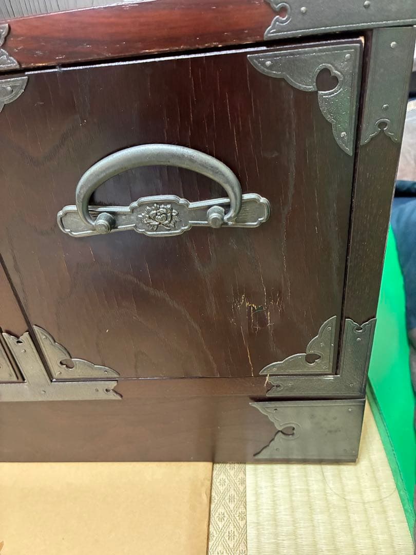 木製階段型箪笥 ダークブラウン