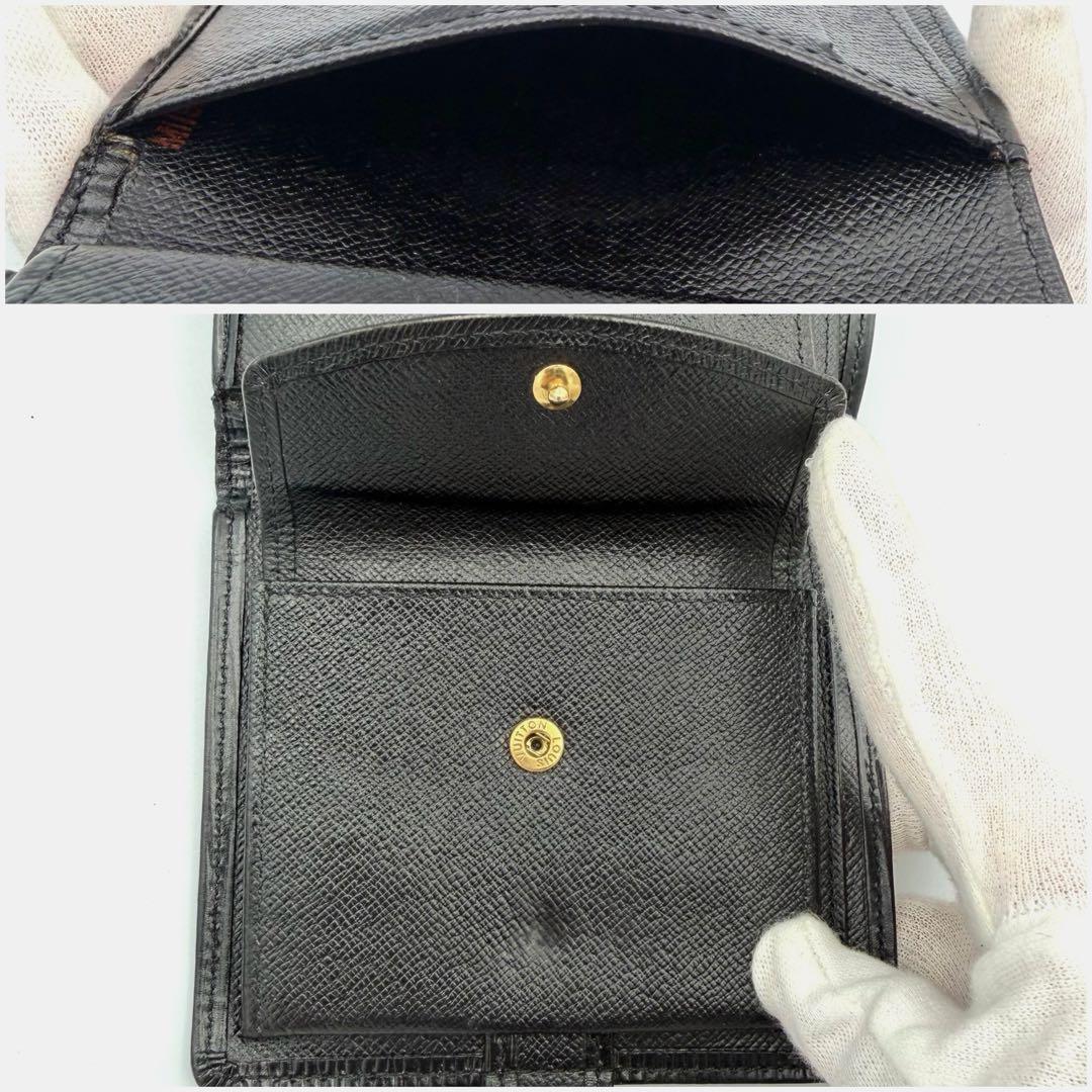 ルイヴィトン エピ ポルトビエコンパクト 二つ折り財布 ホック ブラック 黒