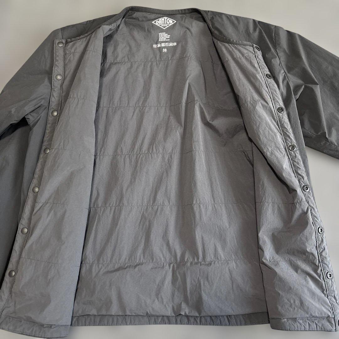 DANTONダントン ノーカラーインサレーション　ブラック