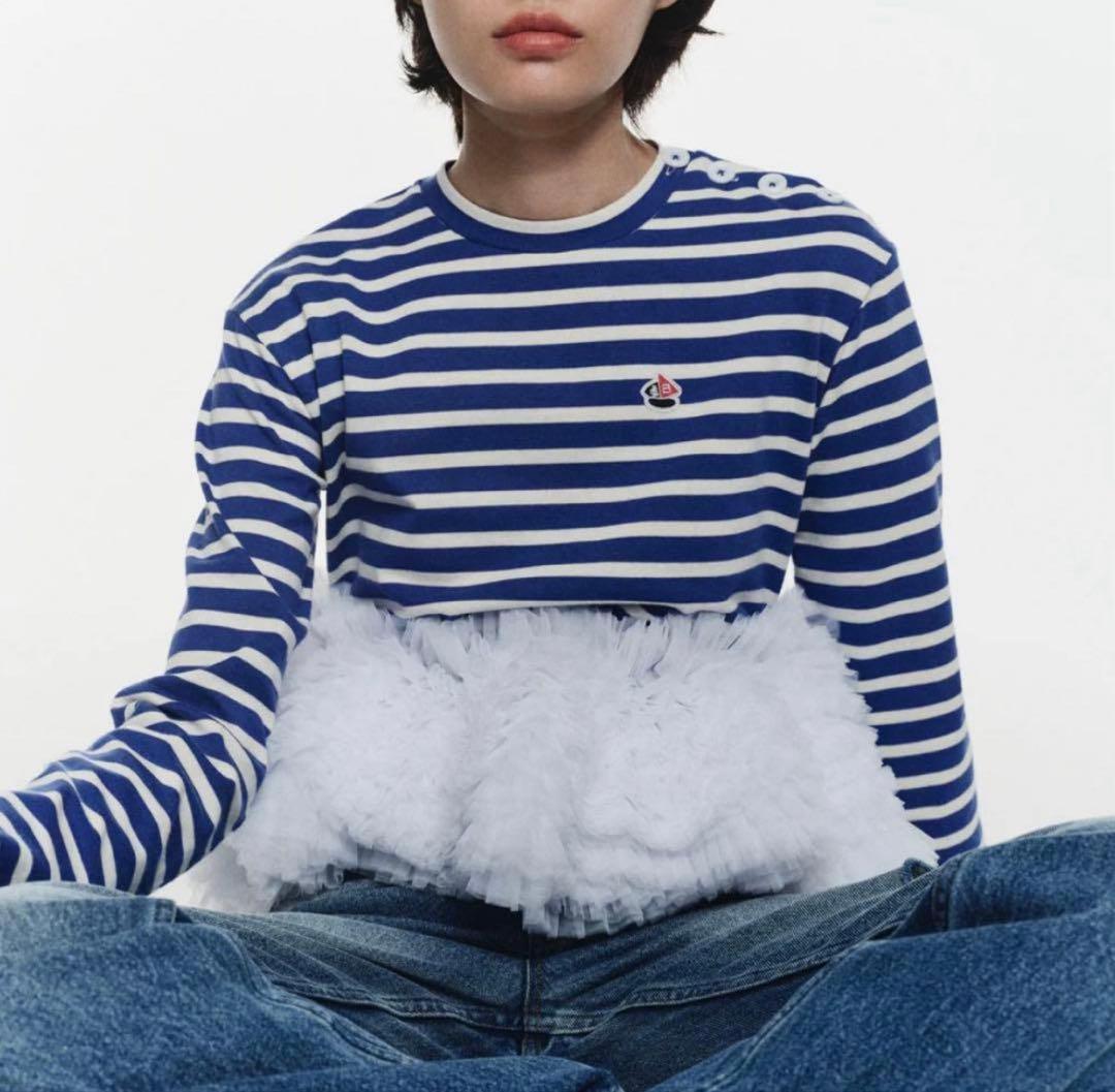 【新品未使用】Bibiy. FRANCINE TULLE TOP BLUE