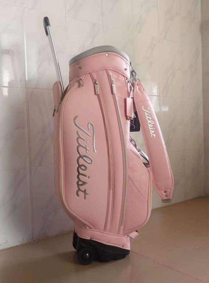 タイトリストゴルフバッグ　キャディバッグ　ピンク