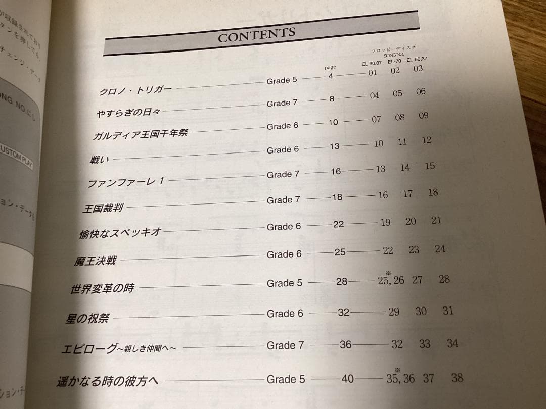 ★楽譜/FD付き/クロノトリガー/エレクトーン/CHRONO TRIGGER