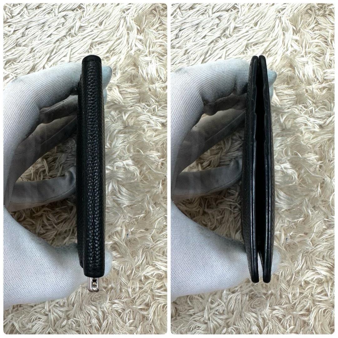 【美品】サンローラン マネークリップ ブラック キャビアスキン メンズ