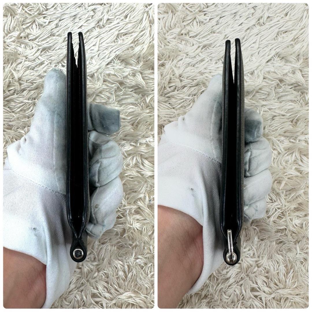 【美品】サンローラン マネークリップ ブラック キャビアスキン メンズ