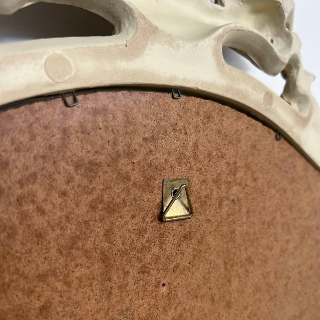 ウォールミラー　ヴィンテージ　アンティーク　壁紙　木製　フラワー　デコ