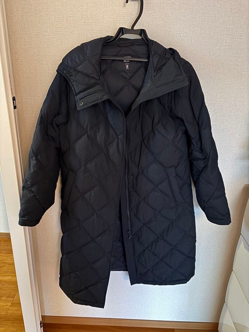 UNIQLO パフテックロングコートリラックスフィット　BLACK S