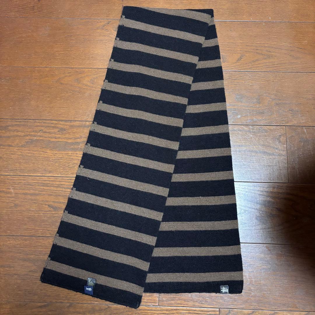 old stussy マフラー ボーダー ニット 90s USA製