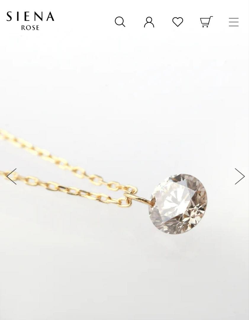 こころんNudie Diamond一粒ダイヤモンド　ネックレス