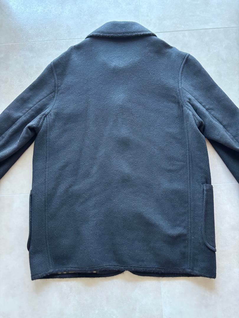 90s Burberry's ウール ハーフコート ブラック