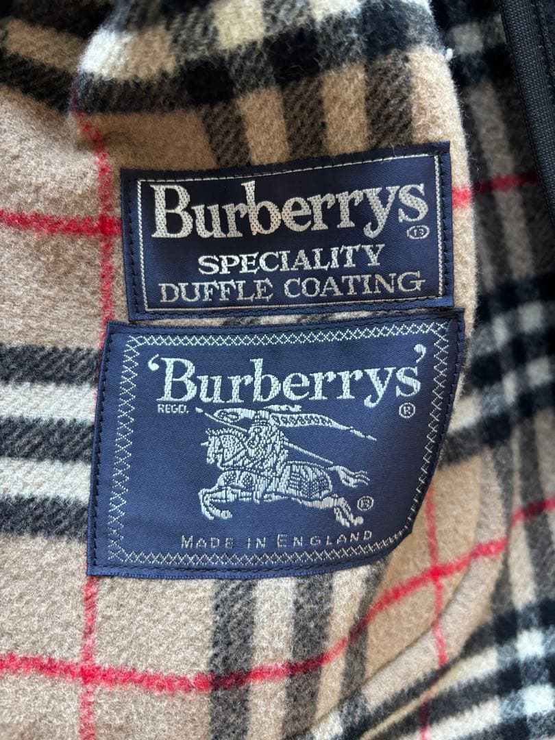 90s Burberry's ウール ハーフコート ブラック