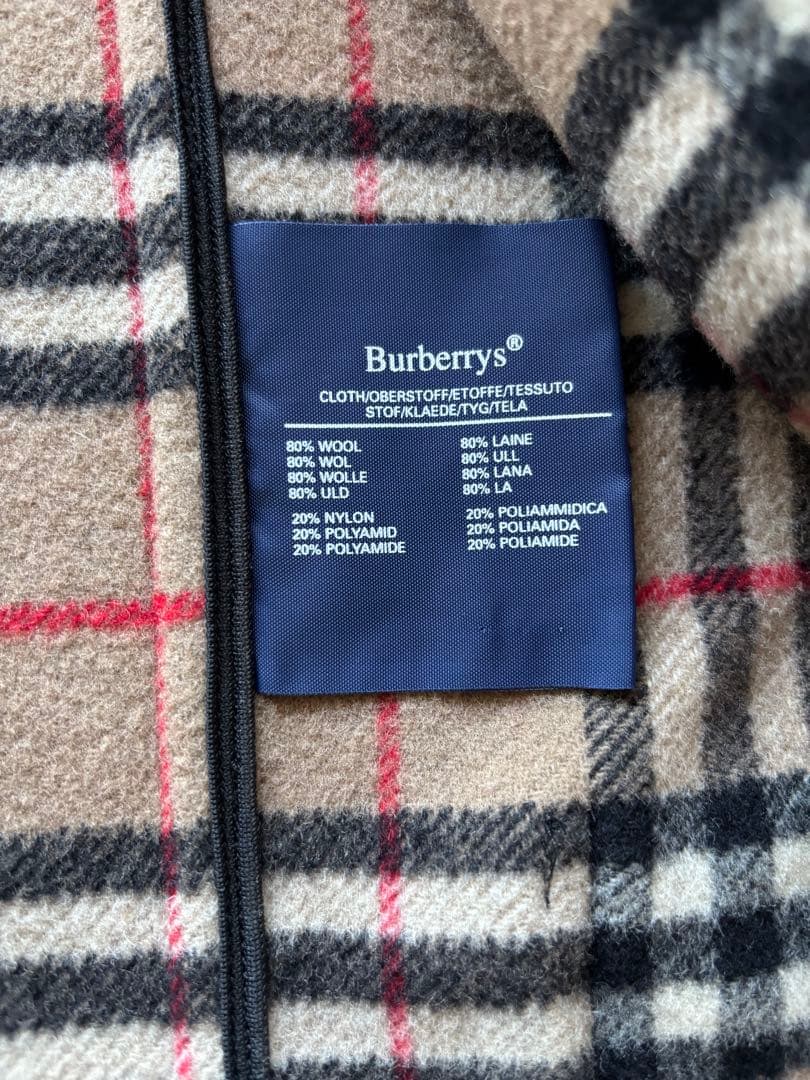 90s Burberry's ウール ハーフコート ブラック