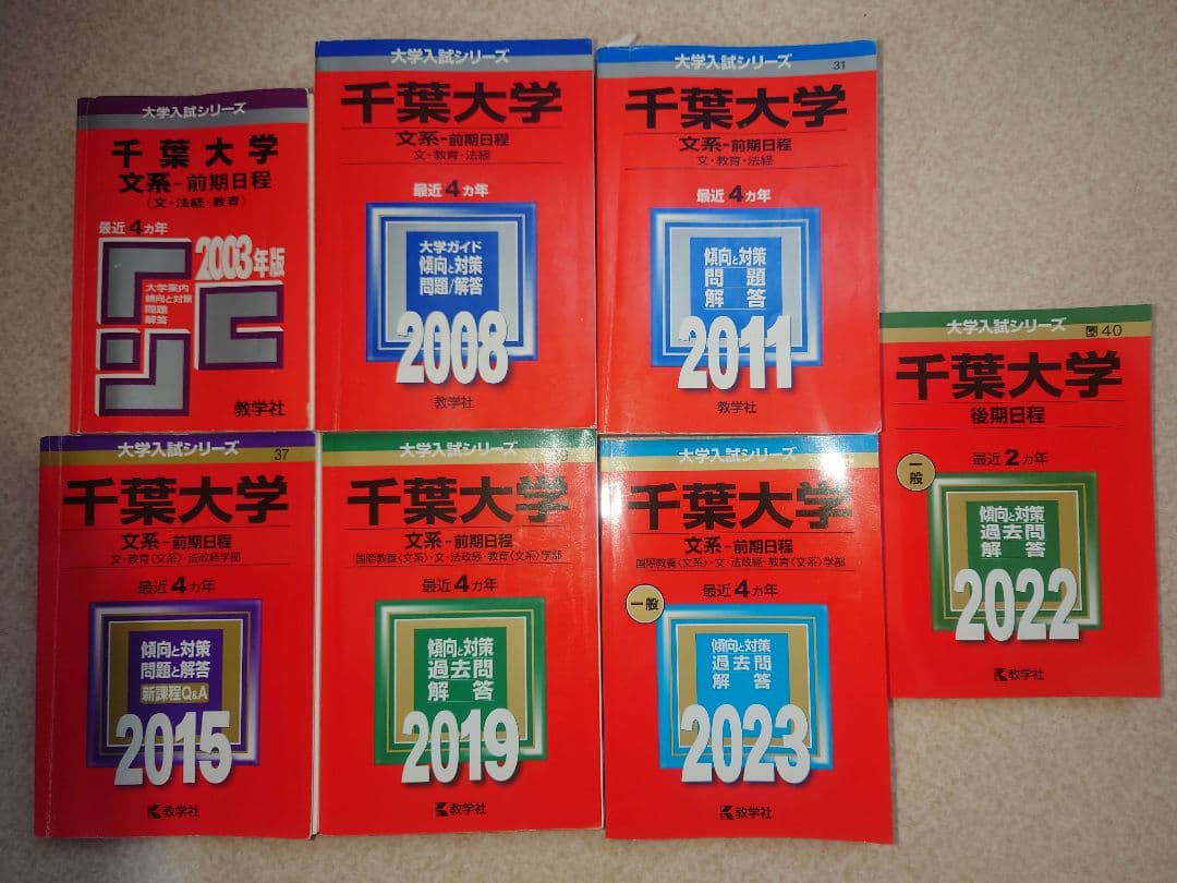 千葉大文系【前期日程】赤本26年間分 まとめ売り