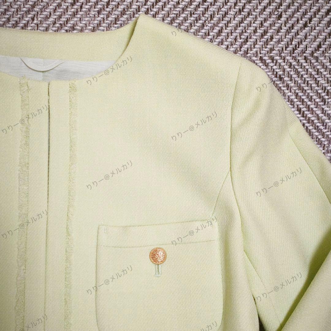 未使用・36サイズ★ANAYI　ライトスラブクルージャケット　グリーン系　アナイ