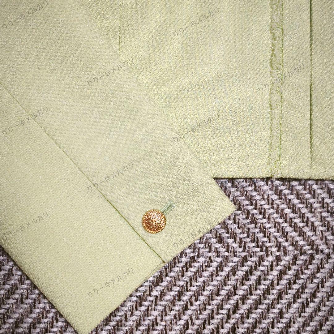 未使用・36サイズ★ANAYI　ライトスラブクルージャケット　グリーン系　アナイ