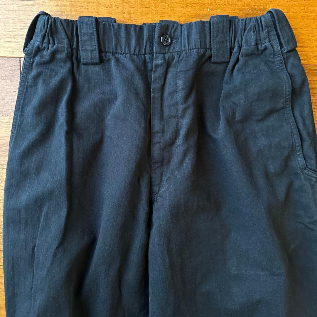 ヨウジヤマモト　プール　オム ブラック 綿　麻セットアップスーツ