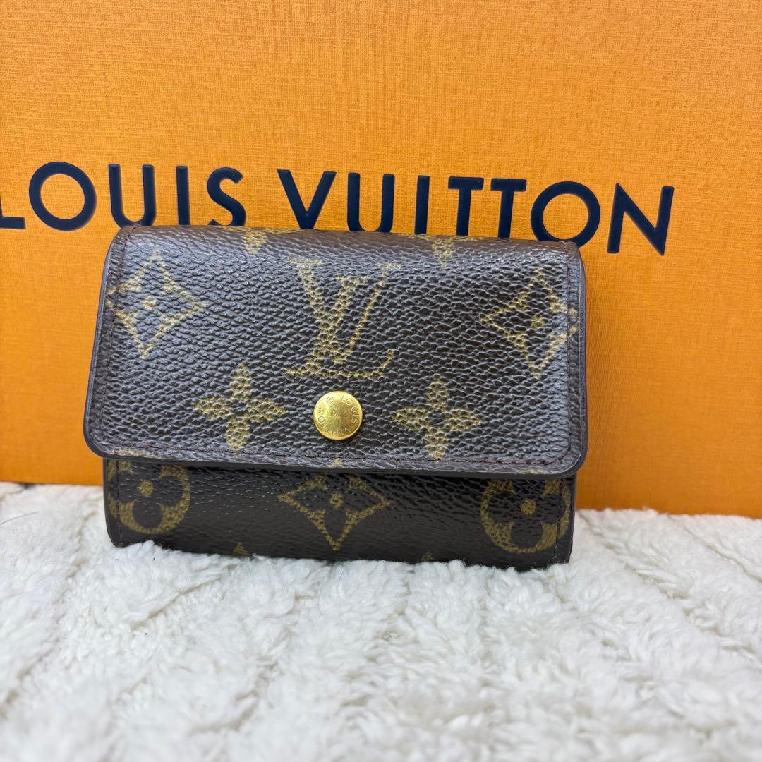 良品　ルイヴィトン　モノグラム　ポルトモネ　プラ　ケース