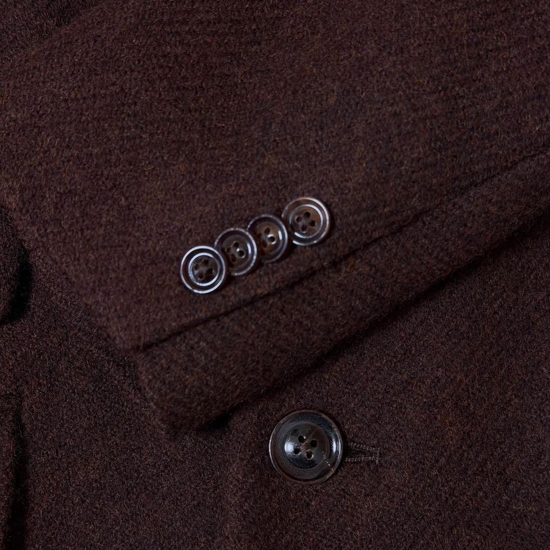 ☆極美品☆トゥモローランド　ビックチェスターコート　ヘリンボーン　ダークブラウン