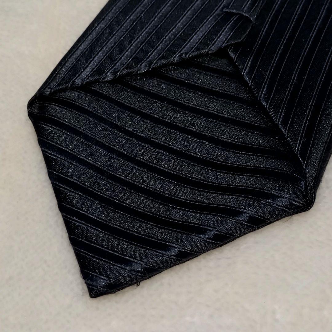 極美品■コムデギャルソン　オムドゥ　ネクタイ　ストライプ(縦縞)　ブラック黒