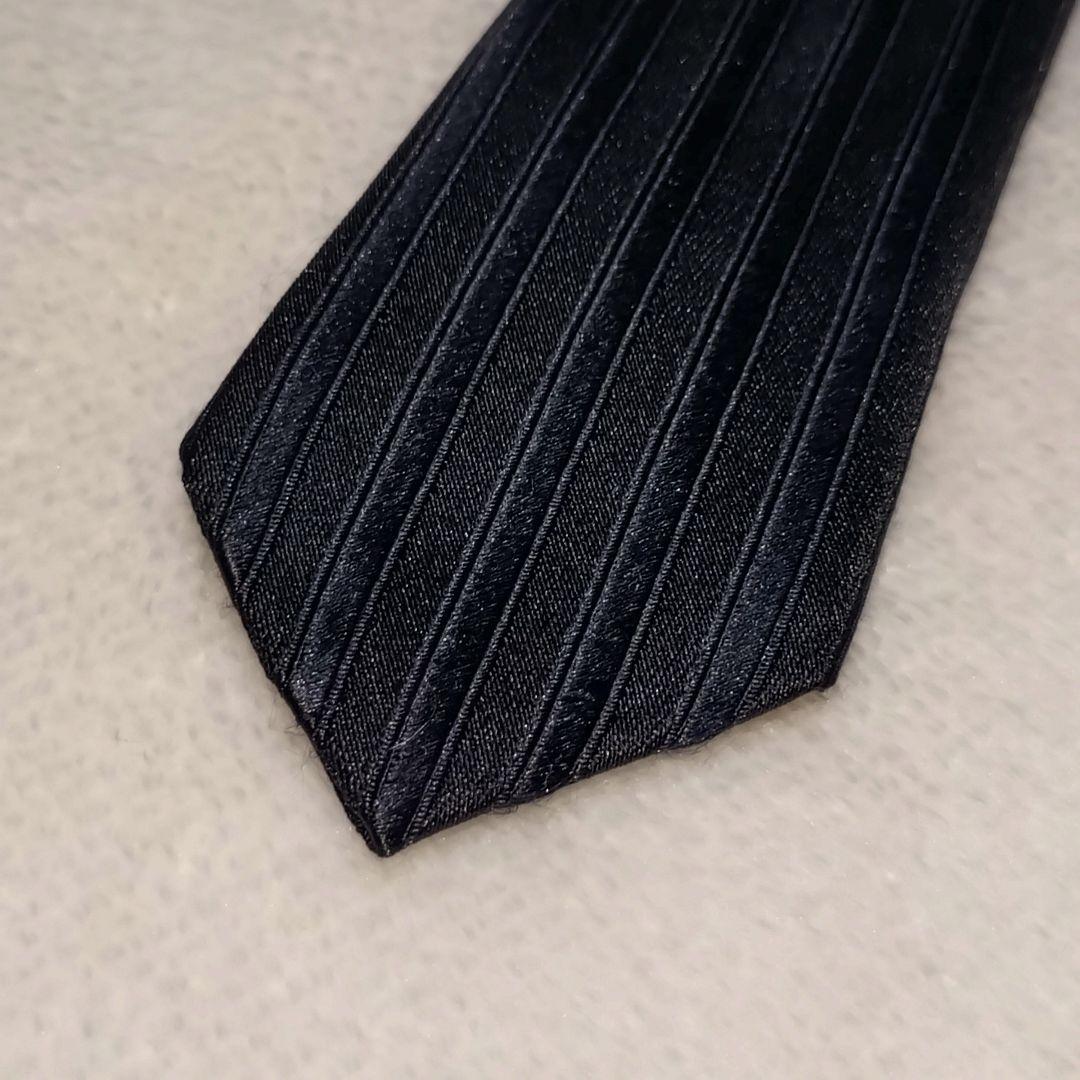 極美品■コムデギャルソン　オムドゥ　ネクタイ　ストライプ(縦縞)　ブラック黒