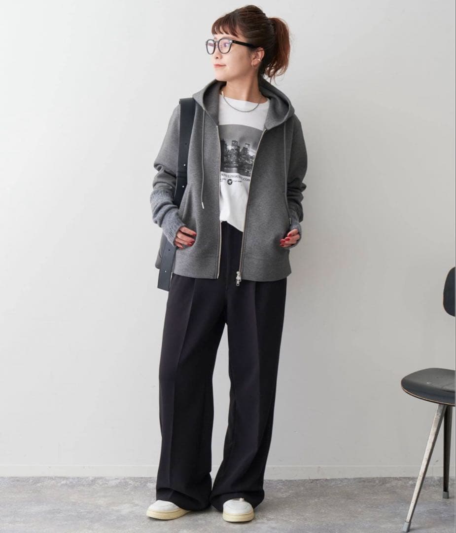 Spick & Span ストレッチジップフードパーカー 美品