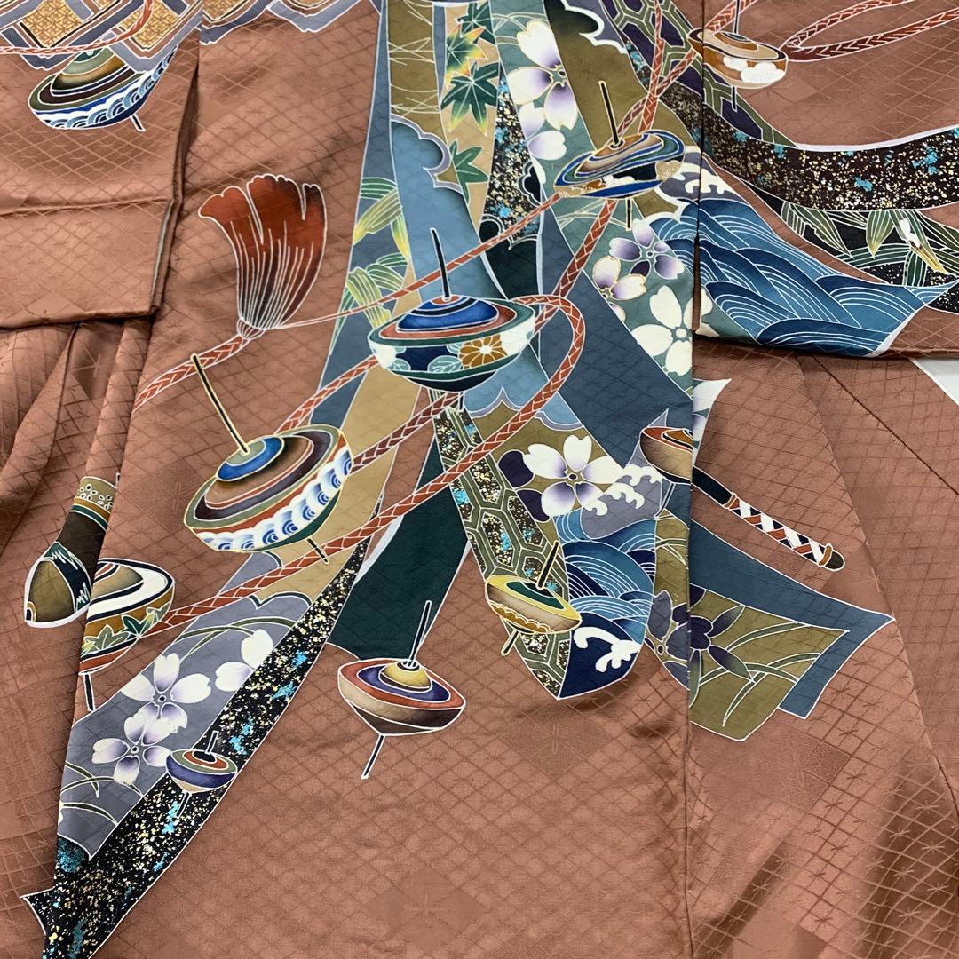 Ryu 紋込み新品手縫最高級正絹産着京友禅手描き美術、特撰仕様、祝纏駒熨斗