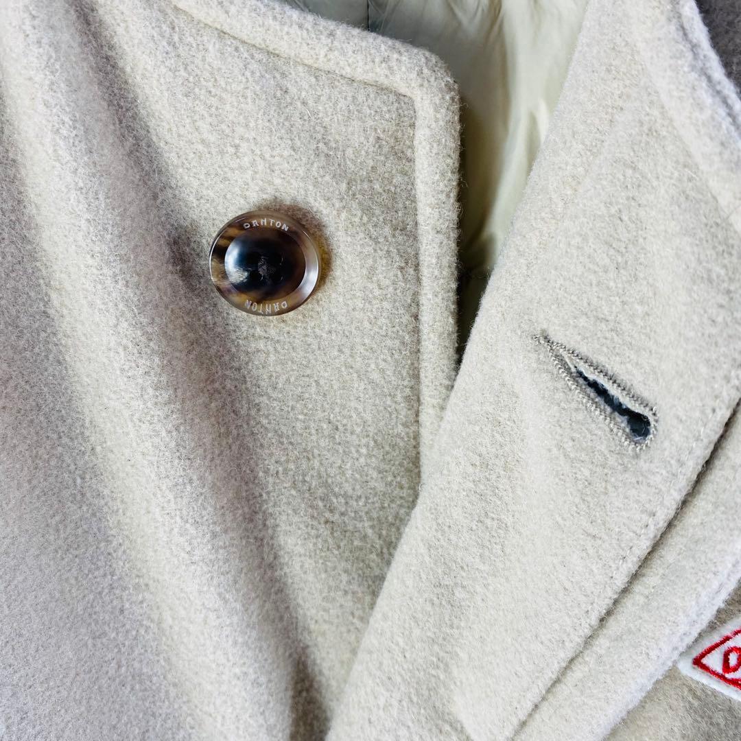 DANTON ノーカラージャケット 36 ベージュ