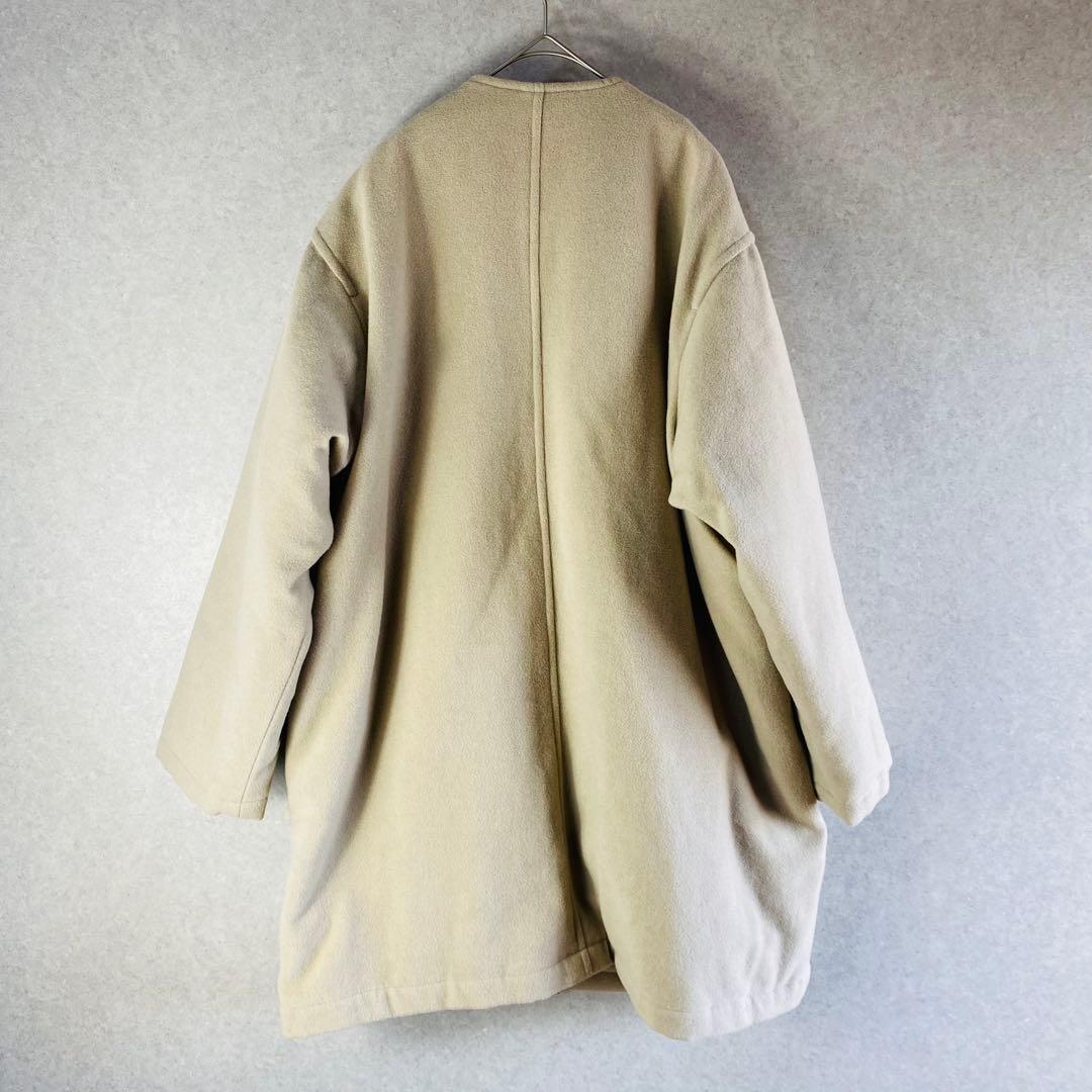 DANTON ノーカラージャケット 36 ベージュ
