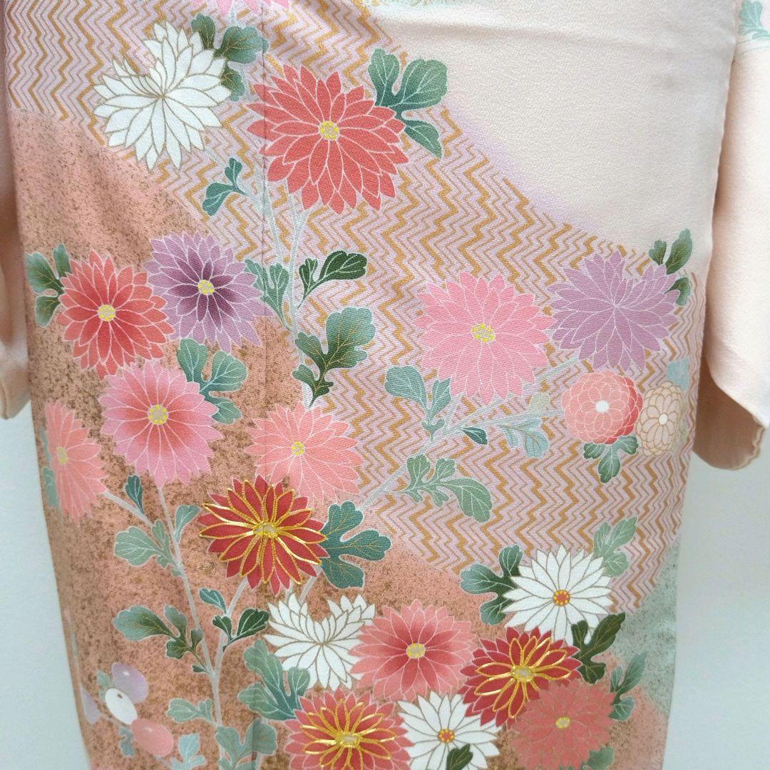 949　半額セール　薄ピンク系　作家もの　友禅訪問着　4点フルセット