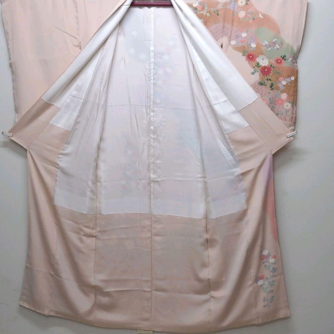 949　半額セール　薄ピンク系　作家もの　友禅訪問着　4点フルセット