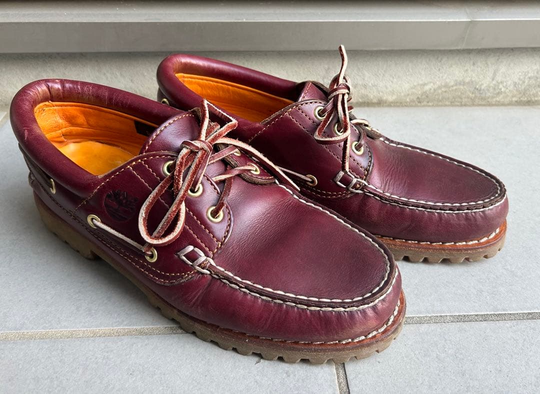 Timberland バーガンディ3eye classic lug