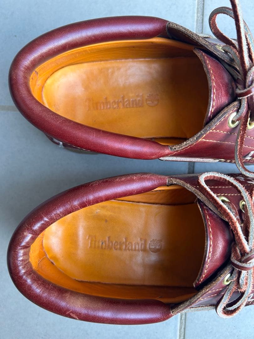 Timberland バーガンディ3eye classic lug